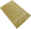 Gold Hand Tufted Wool Area Rug 5x8 - Plush Contemporary Style