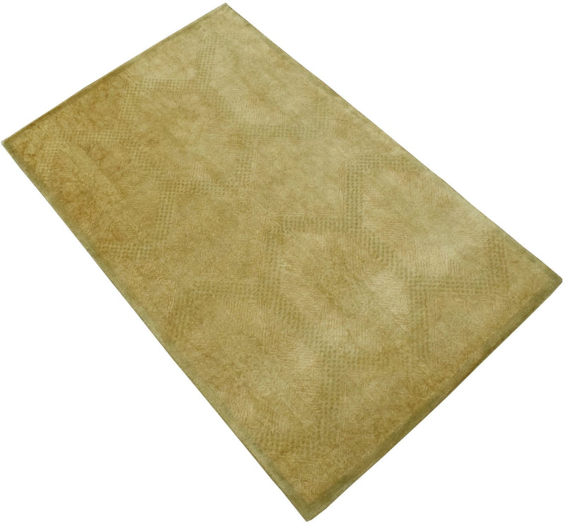 5x8 Gold Wool Area Rug | Handmade Area rug made with fine wool