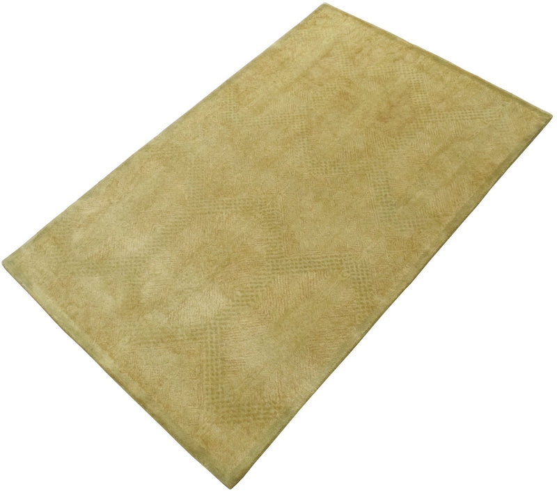 5x8 Gold Wool Area Rug | Handmade Area rug made with fine wool