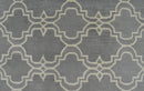 Modern Gray and Beige Geometric Wool Area Rug 5x8 - Hand Tufted