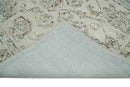 Beige and Silver Wool Hand Hooked Persian Style Area Rug 5x8