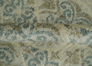 Hand Knotted Bamboo Silk Area Rug 5x8 - Beige Blue Camel Modern