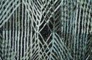 Black Ivory Teal Hand Knotted Recycled Silk Area Rug 5x8 - Contemporary