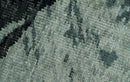 Hand Knotted Teal Black and Ivory Bamboo Silk Area Rug 5x8 - Contemporary Persian