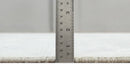 Silver and Gray Hand Woven Silk Area Rug 5x8 - Modern Floral Art