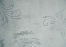 Silver and Gray Hand Woven Silk Area Rug 5x8 - Modern Floral Art