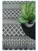 5x8 Hand woven tribal Woolen Chunky and Soft White and Black Wool Area Rug | TRDMA22