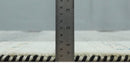 Wool Hand Woven Area Rug 5x8 Ivory Gray and Black Striped Southwestern Gabbeh