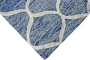 Hand Tufted Wool Area Rug Modern Geometric Patterns Blue 5x8