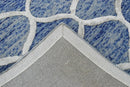 Hand Tufted Wool Area Rug Modern Geometric Patterns Blue 5x8