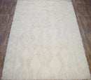 Quick Ship Modern Beige And Charcoal Hand Loom 4x6 Wool Rug by The Rug Decor