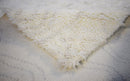 Beige and Charcoal Wool Area Rug 5x8 - Handmade Contemporary