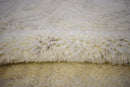 Beige and Charcoal Wool Area Rug 5x8 - Handmade Contemporary