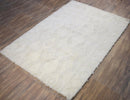 Quick Ship Modern Beige And Charcoal Hand Loom 4x6 Wool Rug by The Rug Decor