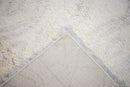 Beige and Charcoal Wool Area Rug 5x8 - Handmade Contemporary
