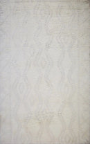 Quick Ship Modern Beige And Charcoal Hand Loom 4x6 Wool Rug by The Rug Decor