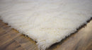 Beige and Charcoal Wool Area Rug 5x8 - Handmade Contemporary