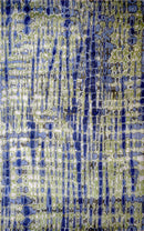 Blue And Green Abstract Hand Tufted Wool Area Rug 5x8 - Modern