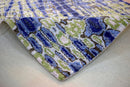 Blue And Green Abstract Hand Tufted Wool Area Rug 5x8 - Modern
