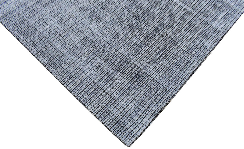 5x8 Silver and Black Handmade Area Rug Made With Fine Viscose