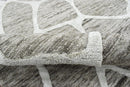 Modern Contemporary Brown Ivory Wool Hand Tufted Area Rug 5x8