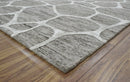 Modern Contemporary Brown Ivory Wool Hand Tufted Area Rug 5x8