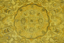 Gold Traditional Floral Design Hand Tufted Overdyed Wool Area Rug
