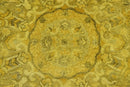 Gold Traditional Floral Hand Tufted Wool Area Rug - Overdyed by The Rug Decor
