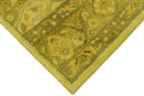 Gold Traditional Floral Hand Tufted Wool Area Rug - Overdyed by The Rug Decor