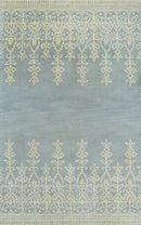 Hand Tufted 5x8 Gray And Beige Modern Style Wool Area Rug