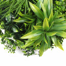 Slimline White Flowering Artificial Green Wall Disc 40in – White Frame – UV Resistant