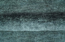 Custom Made Contemporary Solid Plush Steel Blue Hand Knotted Wool Rug