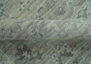 Custom Made Silver Brown Traditional Transitional Hand Knotted Wool Rug