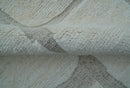 Custom Made Contemporary Gray Hand Knotted Wool Area Rug