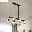 GobekUsa 6/8-Light Modern Pendant with Black Orb Shade for Kitchen and Dining Room