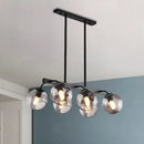 GobekUsa 6/8-Light Modern Pendant with Black Orb Shade for Kitchen and Dining Room