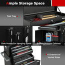 6-Drawer Rolling Tool Storage Chest Cabinet with Universal Wheels and Hooks by LJGDeals