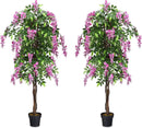 6-Feet Artificial Wisteria Silk Indoor-Outdoor Tree by LJGDeals