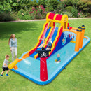 6-In-1 Inflatable Water Slide with Dual Slides Climbing Wall and Cave Crawling Game with 950W Blower by LJGDeals
