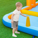 6-In-1 Inflatable Water Slide with Dual Slides Climbing Wall and Cave Crawling Game with 950W Blower by LJGDeals