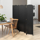 6-Panel Room Divider 5.6 FT Tall Folding Privacy Screen with Hand-woven Texture by LJGDeals