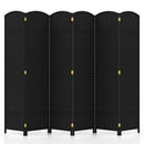 6-Panel Room Divider 5.6 FT Tall Folding Privacy Screen with Hand-woven Texture by LJGDeals