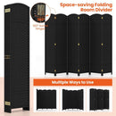 6-Panel Room Divider 5.6 FT Tall Folding Privacy Screen with Hand-woven Texture by LJGDeals