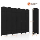 6-Panel Room Divider 5.6 FT Tall Folding Privacy Screen with Hand-woven Texture by LJGDeals