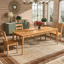 6-Person Outdoor Acacia Wood Rectangular Bistro Dining Table by LJGDeals