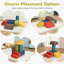 6-Piece Baby Climbing Blocks with 30D High-Density Foam and Carrying Handles-Multicolor