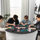 Portable 48 Inch 6-Player Foldable Poker Table Top Round Game Mat-Green by LJGDeals