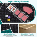 Portable 48 Inch 6-Player Foldable Poker Table Top Round Game Mat-Green by LJGDeals