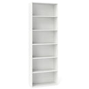 6-Tier Bookcase with 6 Open Shelves and Anti-Toppling Kits-White