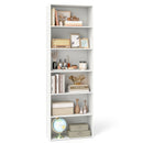 6-Tier Bookcase with 6 Open Shelves and Anti-Toppling Kits-White